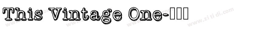 This Vintage One字体转换